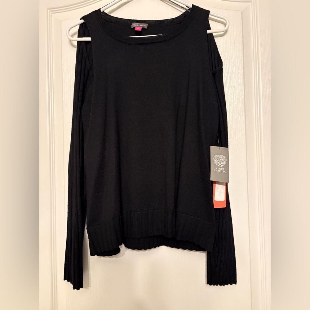 Vince Camuto Black Crewneck Sweater
